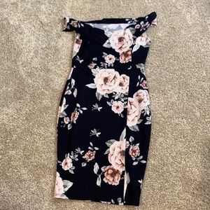 Floral Off Shoulder Dress